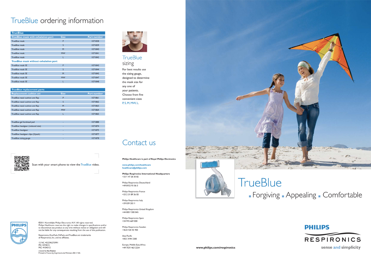 Philips Healthcare - TrueBlue product brochure - cover and back- English version pdf